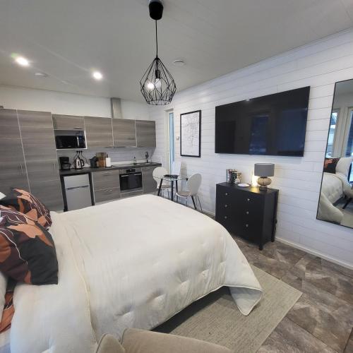 Cozy studio with a wood burning sauna in Rauma