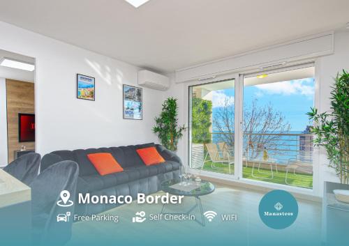 Vue mer époustouflante - Terasse et parking - FK - Location saisonnière - Beausoleil