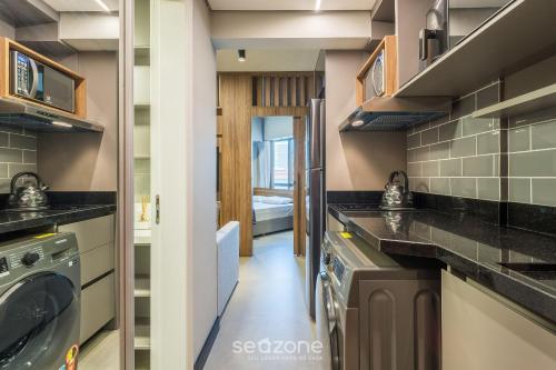 Kitchen, Apt em Cond c/ piscina aquecida em Floripa CUR0716 in Itacorubi