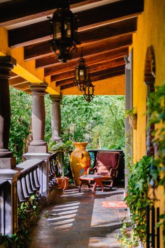 Dārzs, La Hacienda Hotel, at Xcaret in Los Dos Compadres