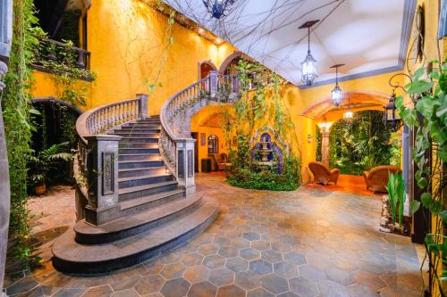 Dārzs, La Hacienda Hotel, at Xcaret in Los Dos Compadres