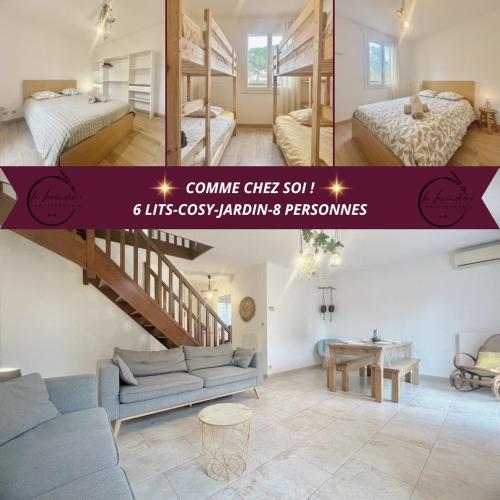 Comme chez soi ! Cosy, Jardin, 8 personnes, 6 lits – khách sạn tại Miramas