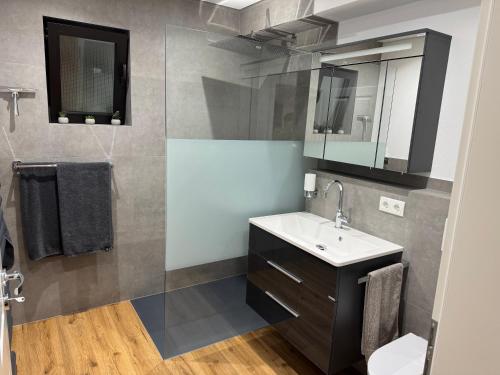 Bathroom, Exklusive Ferienwohnung 2 im Herzen des Spessarts in Schollbrunn