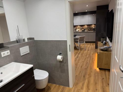 Bathroom, Exklusive Ferienwohnung 2 im Herzen des Spessarts in Schollbrunn