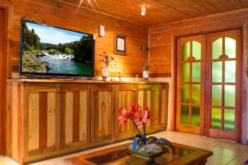 صالة مشتركة/ منطقة التلفزيون, Hostal Pucon Sur in بوكون