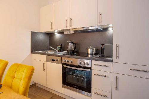 кухня, soulscape Apartment DELUXE - TG-Stellplatz & Magenta-TV in Zwickau