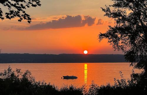 Udsigt, Ferienhaus Ammersee Traum von Bett und Terrasse in Herrsching am Ammersee
