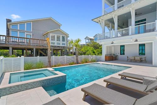 Pompano Paradise - 30A Vacation House with Ocean Views, Private Pool & Golf Cart in Inlet Beach (FL)