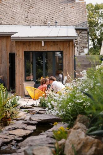 Viesnīcas āriene, Gite romantique 4 étoiles avec Bain nordique privatif (Gite romantique 4 etoiles avec Bain nordique privatif) in Guignen