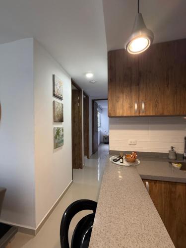 Kitchen, Apto Moderno con Vista a la Reserva in Palicare