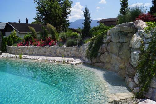 bazen, Thomanhof Chalet-Appartement in Uttenhofen