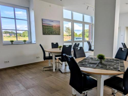 Koplietošanas atpūtas telpa ar TV, Moderne Gästezimmer und Studios auf dem Heskeshof (Moderne Gastezimmer und Studios auf dem Heskeshof) in Kempen (North Rhine-Westphalia)