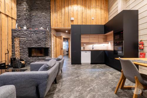 مطبخ, Villa Kataja by Holiday in Lapland in يلاسجارفى
