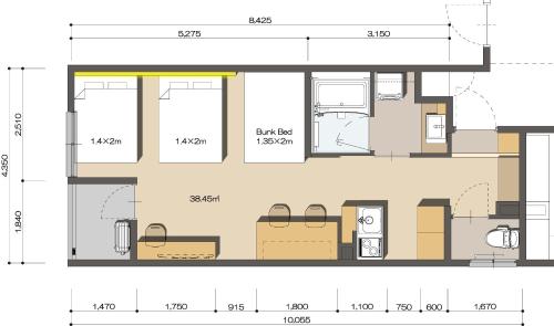 4 double beds