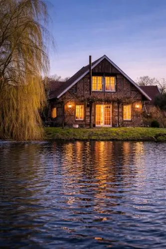 Haus am See Kamin privater Seezugang in Warendorf, Deutschland