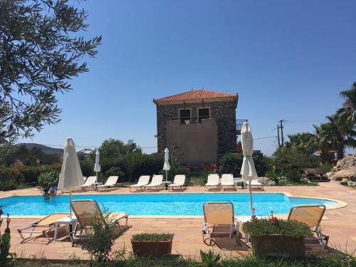 Viesnīcas āriene, Molivos Hills Apartments in Vafeios