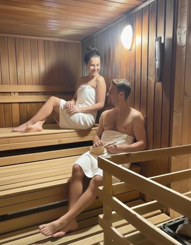 桑拿, Lindners Hideaways - Gutshof Pine Retreat - Blick ins Grune - Sauna - In Villa - Terrasse - Garten m in 霍恩瓦特