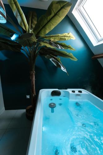GJ Holiday Escapes - Suite maison Ralph - étage indépendant avec jacuzzi (GJ Holiday Escapes - Suite maison Ralph - etage independant avec jacuzzi) in Le Wast