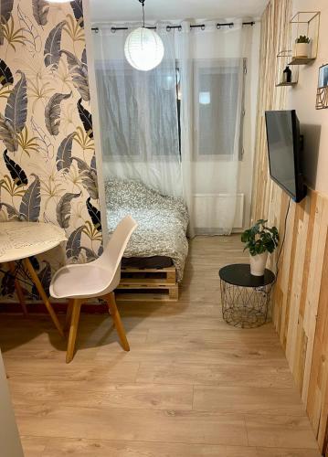 Studio départ tardif sur jardinet