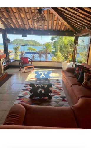 Skupni salon/TV območje, Vista Mar, a 50m da Praia da Ferradura in plaža Ferradura