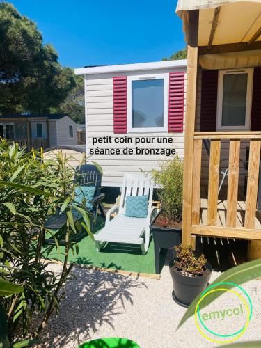 Mobil home 8 Personnes climatisé 3 chambres avec Piscines et Plage à pied à 500m à Canet-Plage