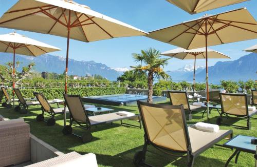 Jardín, La Résidence des Trois Couronnes (La Residence des Trois Couronnes) in Vevey City Center
