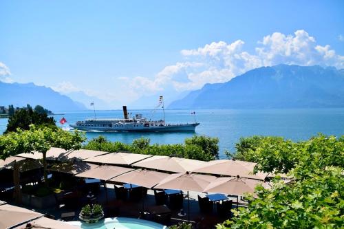 Terraza/balcón, La Résidence des Trois Couronnes (La Residence des Trois Couronnes) in Vevey City Center