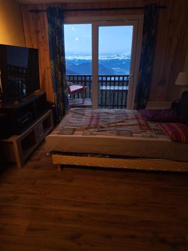 appartement 1650, vue imprenable sur la vallée, 50 m des pistes, 40 m2