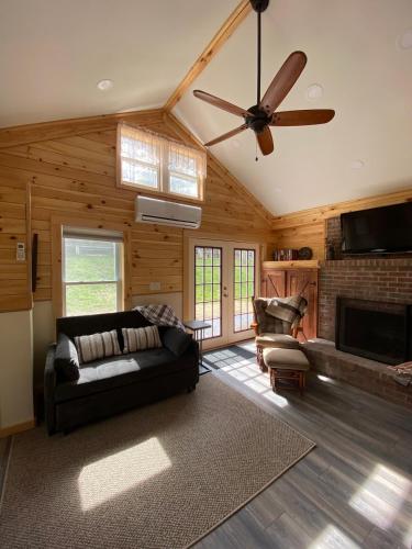 Cozy stream-side cabin