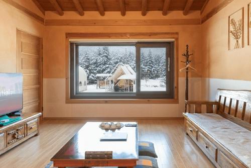 Hanok stay under the golden sky in Yangpyeong in Seojong-myeon