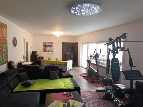 Delt lounge/TV-område, Ferienwohnung unter der Burg in Elmstein