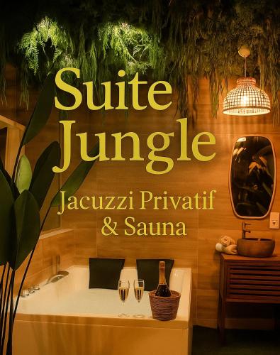La Canopée, Jungle Room Suite de Luxe - Jacuzzi Sauna (La Canopee, Jungle Room Suite de Luxe - Jacuzzi Sauna) in Briey