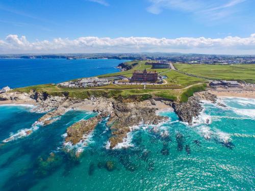 Beach, The Headland Hotel and Spa in Newquay Harbor