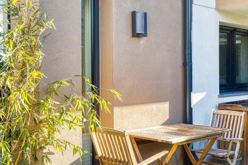 Balkons/terase, Ferienwohnung Familiengarten in Mils
