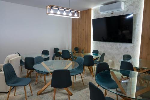 共用Lounge/電視區, Pensiunea Aida Zimbru in 莫內亞薩
