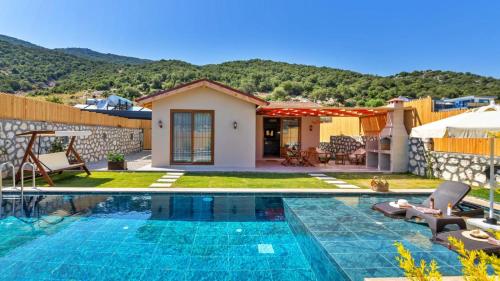 Sarıbelen 1 bedroom secluded villa with private pool hot tub – khách sạn tại Saribelen