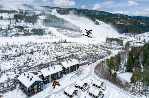 Ski in-out, cosy apartment in Funkelia Kongsberg in Конгсберг