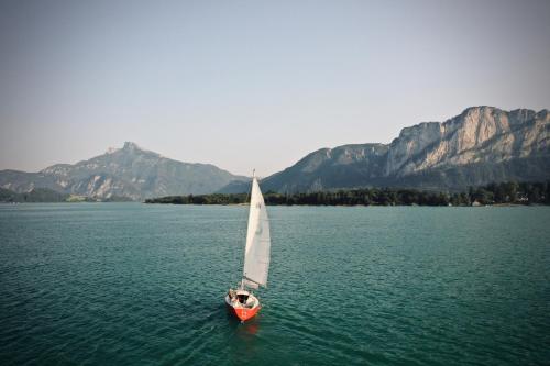 景觀, Ferienwohnung Segelschule Mondsee in 蒙德西