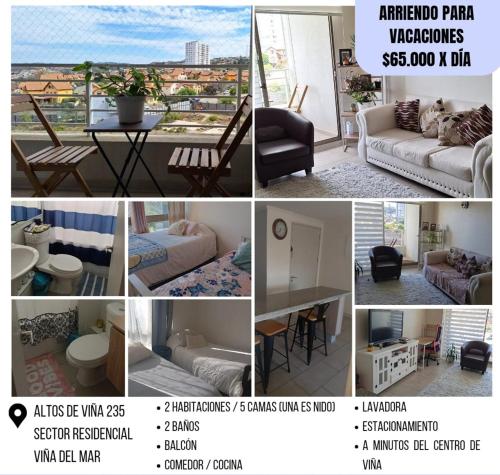 Departmento central por días en Viña del Mar