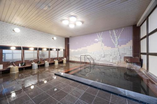Hot spring bath, Hotel Kanronomori in Rankoshi