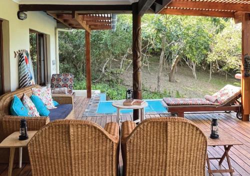 Erkély/terasz, Nkumbe Bush Retreat Family Home in I. Chavane