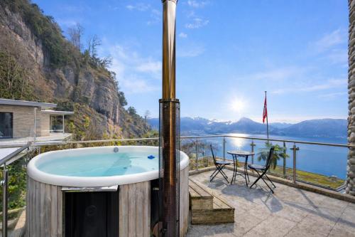 Pezsgőfürdő, A&Y Vitznau La Dolce Vita House - Whirlpool & Panorama in Vitznau