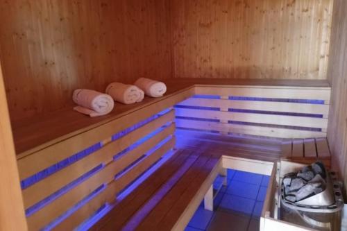 Sauna, Holiday home with sauna, jacuzzi and private pond in Lipusz