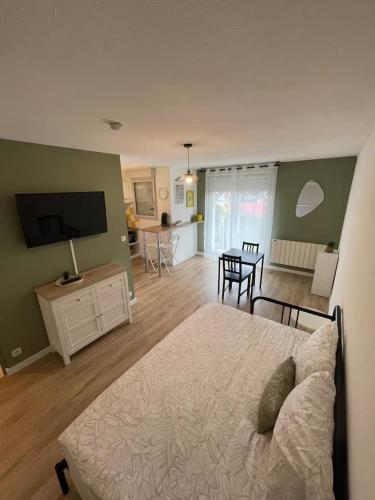 Grand studio 34m2 - Parking & Fibre - Proche Airbus