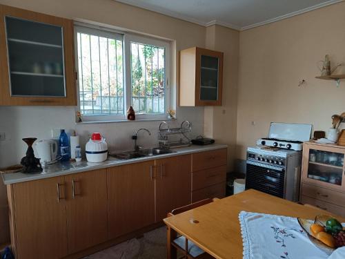 Konyha, Secluded Holiday Home in Kalavrouza with Mountain Views,BBQ in Kato Achaia