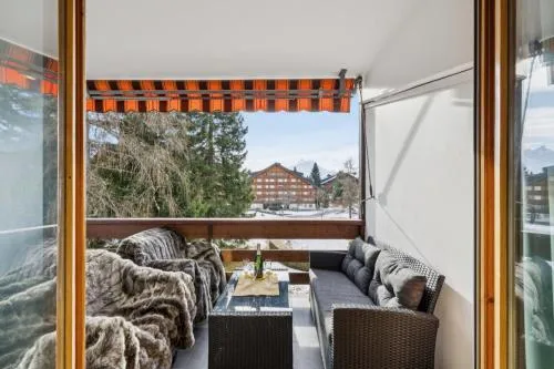 Central studio in Villars sur Ollon, Emeraude, for 3 only 100m to Bretaye ski train in Villars-sur-Ollon, Schweiz