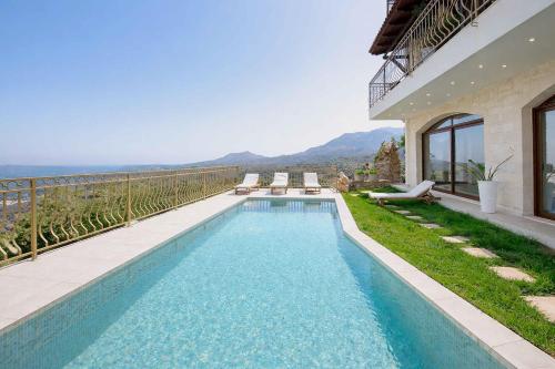 Geroulios Kastro Villas I "Free" Heated Pools & Seaview gîte à louer Vatoudhiáris