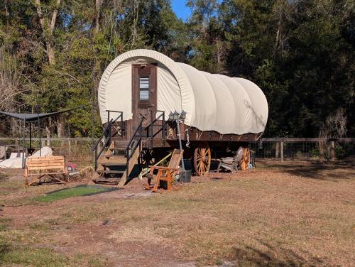 Luxury Covered Wagon, Rooterville Animal Sanctuary in Keystone Heights
