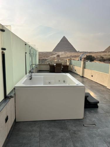 Egypt pyramids inn in Giza
