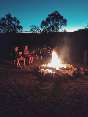 Vintage Bedford Bus Farm Glamping Under the Stars in Elbow Valley